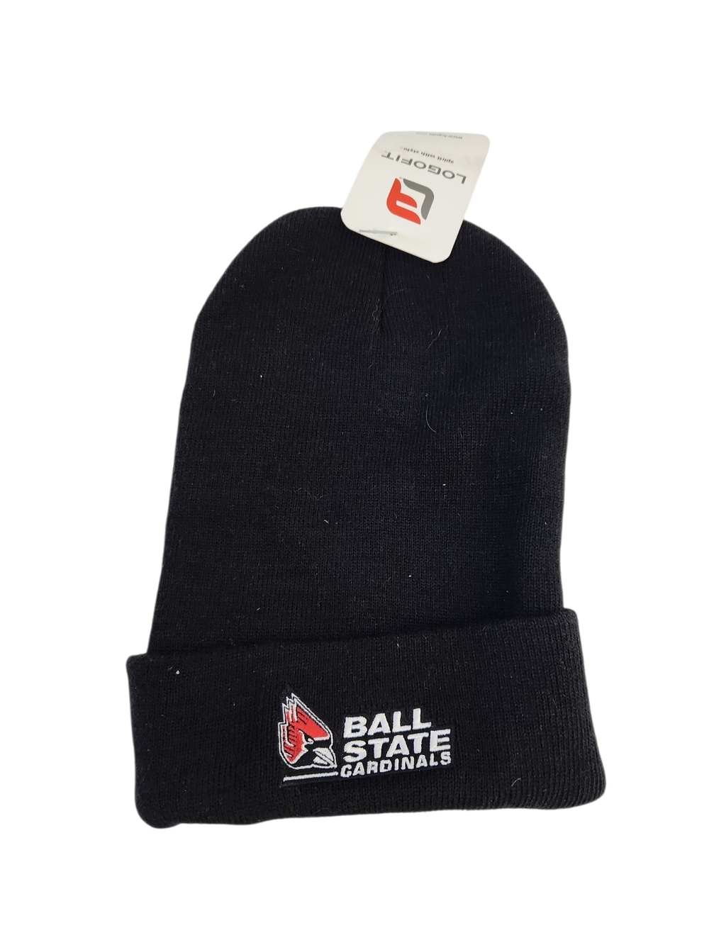 New Ball State Cardinals Black Beanie One Size Fits Most by LogoFit